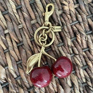 COACH CHERRY BAG CHARM